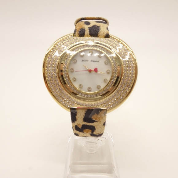 NWT BETSEY JOHNSON Glitz Leopard Watch 